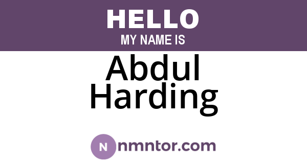 Abdul Harding
