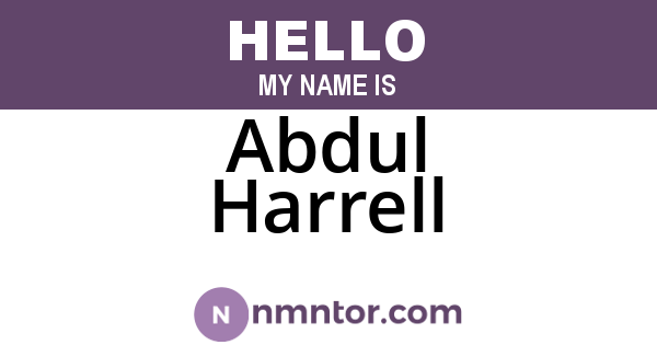 Abdul Harrell