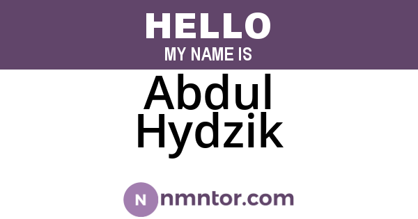 Abdul Hydzik