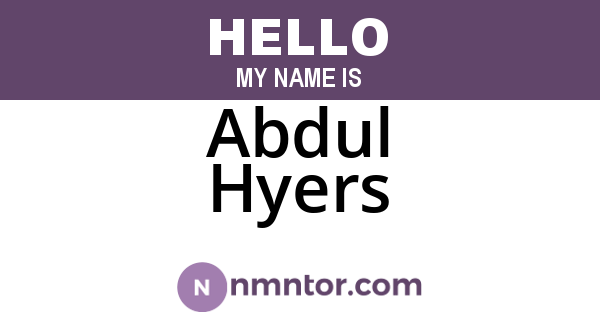 Abdul Hyers