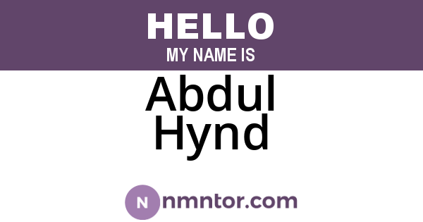 Abdul Hynd