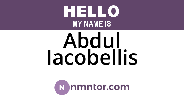 Abdul Iacobellis