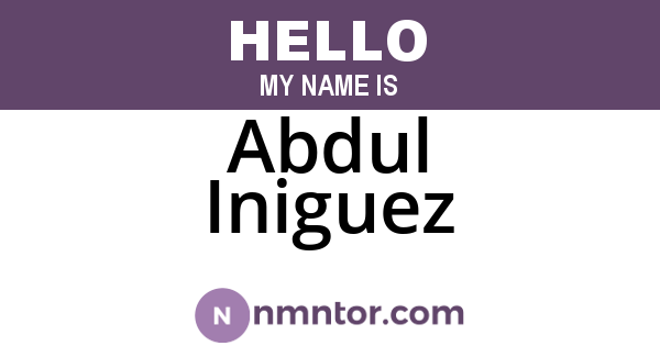 Abdul Iniguez
