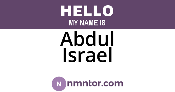 Abdul Israel