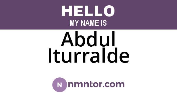 Abdul Iturralde