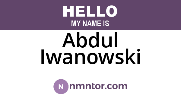 Abdul Iwanowski