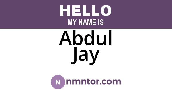 Abdul Jay