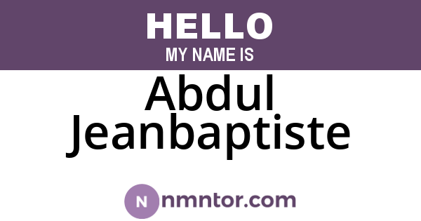 Abdul Jeanbaptiste