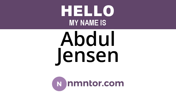 Abdul Jensen
