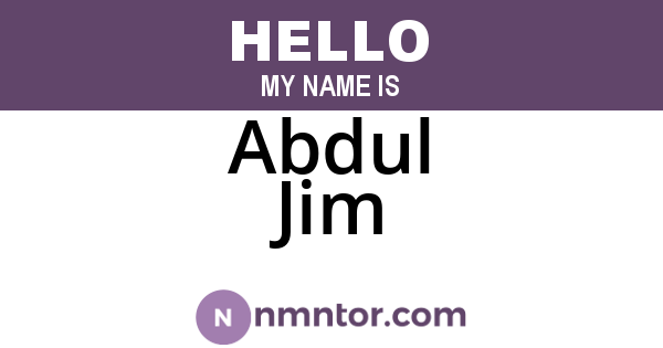 Abdul Jim