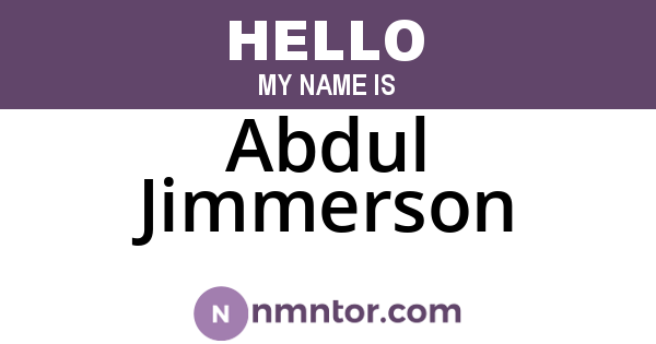 Abdul Jimmerson