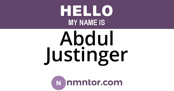 Abdul Justinger