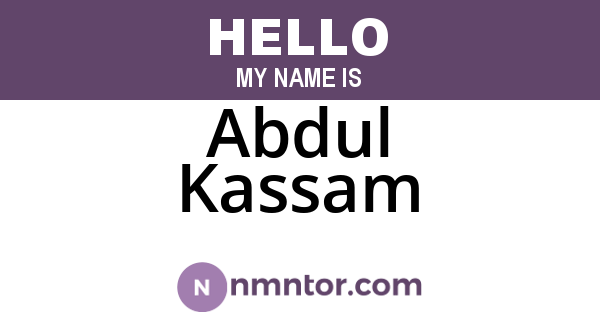 Abdul Kassam