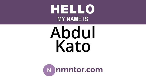 Abdul Kato