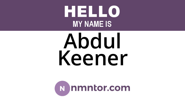 Abdul Keener