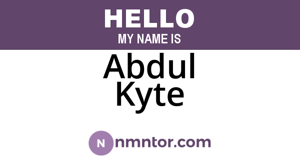 Abdul Kyte