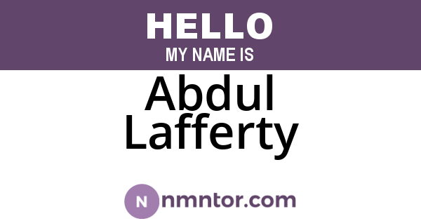 Abdul Lafferty