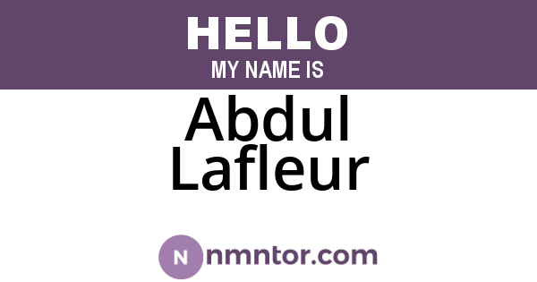 Abdul Lafleur