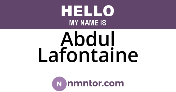Abdul Lafontaine