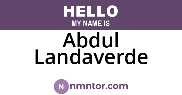 Abdul Landaverde