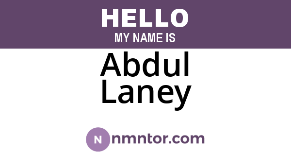 Abdul Laney