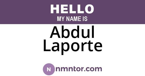 Abdul Laporte