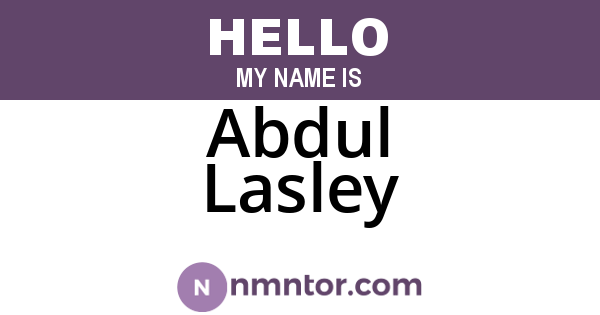 Abdul Lasley