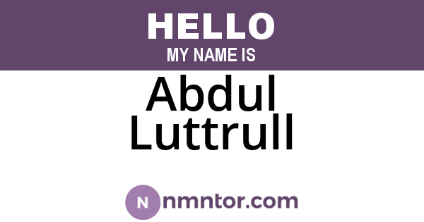 Abdul Luttrull