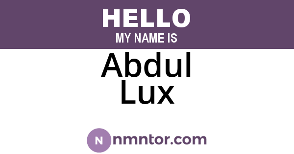 Abdul Lux