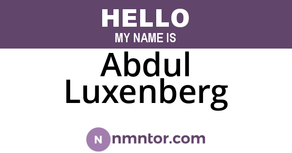 Abdul Luxenberg