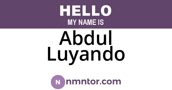 Abdul Luyando