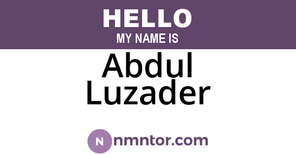 Abdul Luzader