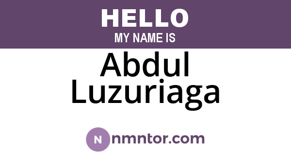 Abdul Luzuriaga
