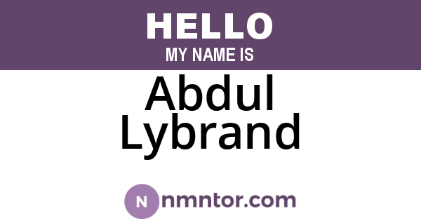 Abdul Lybrand
