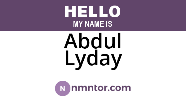 Abdul Lyday