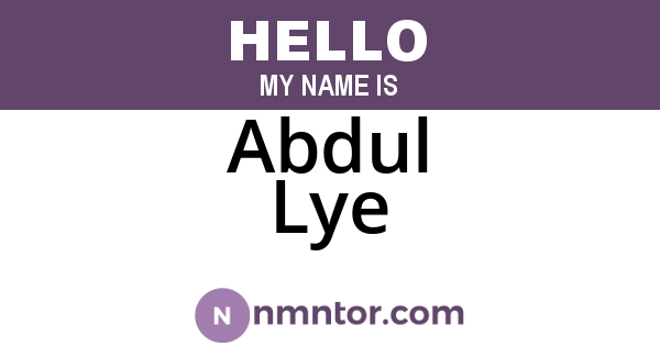 Abdul Lye