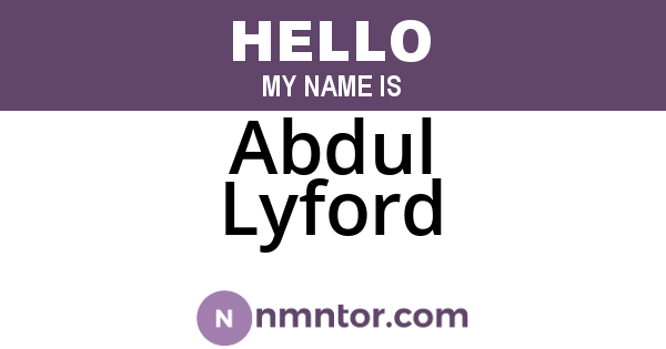 Abdul Lyford