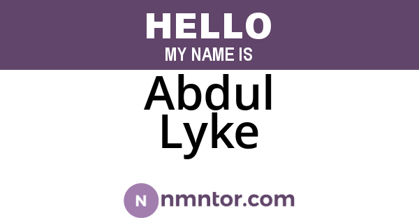 Abdul Lyke