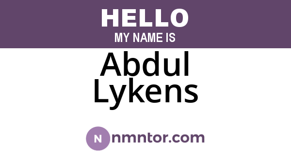 Abdul Lykens