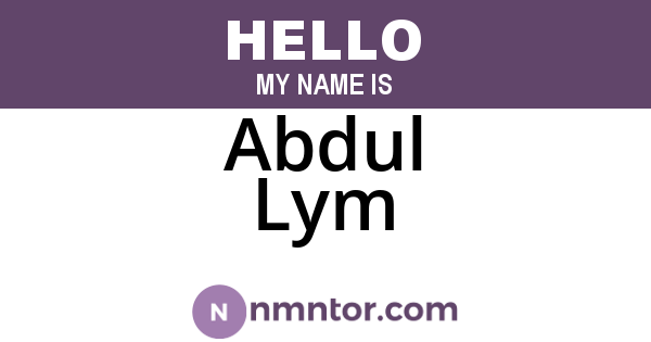Abdul Lym
