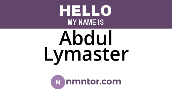 Abdul Lymaster