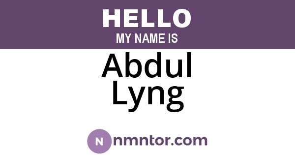 Abdul Lyng