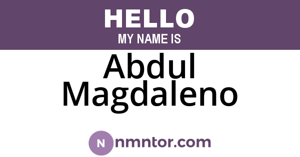 Abdul Magdaleno