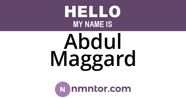 Abdul Maggard