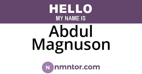 Abdul Magnuson