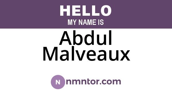 Abdul Malveaux
