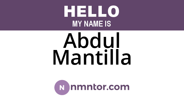 Abdul Mantilla