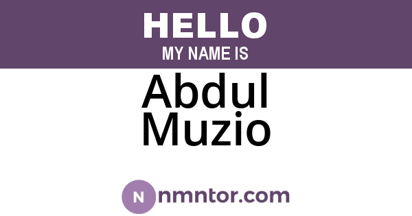 Abdul Muzio