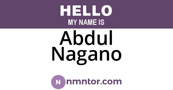 Abdul Nagano
