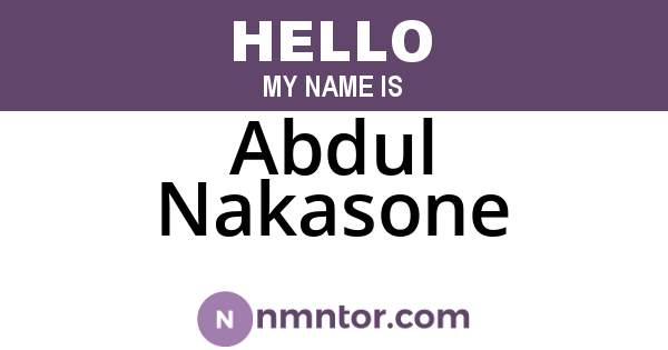 Abdul Nakasone